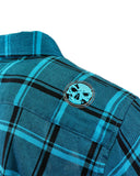The "Survivor" Teal Flannel (Hidden Snap Collars)
