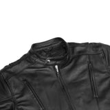 AM Knucklehead Premium Black Men's Leather Motorcycle Jacket