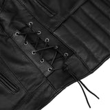 AM Knucklehead Premium Black Men's Leather Motorcycle Jacket