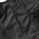 AM Knucklehead Premium Black Men's Leather Motorcycle Jacket