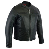 Men's Black Sporty Cruiser Jacket with Removable hood