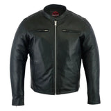 Men's Black Sporty Cruiser Jacket with Removable hood