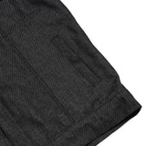 Men's Rough Rub-Off Raw Finish Motorcycle Denim Vest - Black