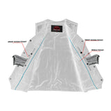 Men's Single Back Panel motorcycle vest