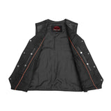Men's Single Back Panel motorcycle vest