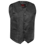 Men's Single Back Panel motorcycle vest