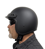 BADASS 3/4 Bare Bones Smallest DOT Certified Open Face Motorcycle Helmet