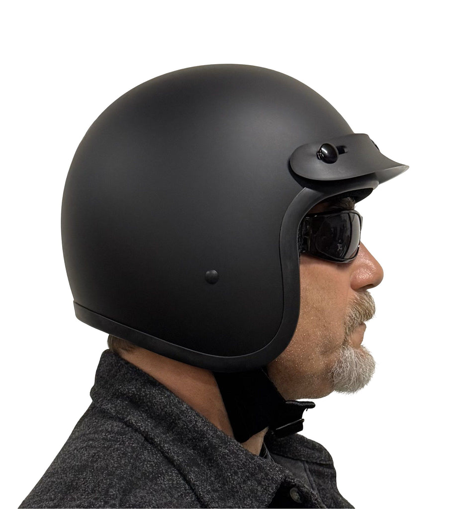 BADASS Open Face 3/4 Bare Bones Smallest DOT Certified Open Face Motor – Route 32 Riding Gear