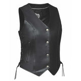 Beth - Women's Premium Lambskin Leather Motorcycle Vest