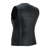 Biker Babe Women's Studded Leather Motorcycle Vest