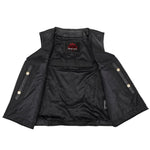 Biker Babe Women's Studded Leather Motorcycle Vest
