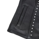 Biker Babe Women's Studded Leather Motorcycle Vest