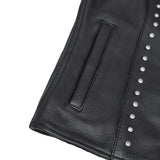 Biker Babe Women's Studded Leather Motorcycle Vest