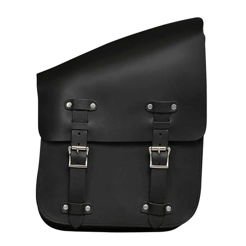 Black - Right Side Leather Swing Arm Bag