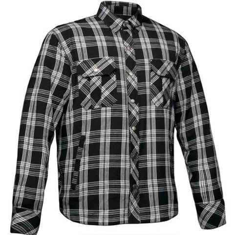 Shield - Mens Black & White Armored Flannel