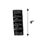 Black leather ponytail wrap