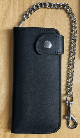 Black Bifold Biker Chain Wallet