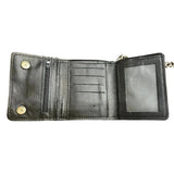 Small Black Trifold Biker Chain Wallet