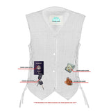Women's 6 Pocket Denim Utility Vest - Black