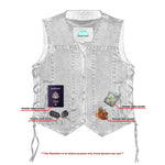Women's 6 Pocket Denim Utility Vest - Blue