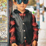 1018.SL - Boys Premium Leather Vest – Classic Style