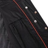 Buffalo Nickel Black Leather Vest for Men - Customizable Back & Satin Liner