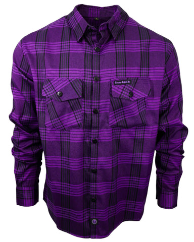 The "Raven 2.0" Purple Flannel (Hidden Snap Collars)