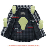 Checkered Men's Armored Black and White Flannel Shirt