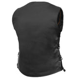 Clara Women's leather motorcycle vest