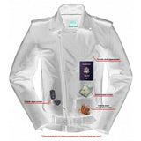 Men's Classic Plain Side Police Style M/C Jacket - TALL