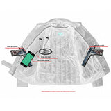 Men's Classic Plain Side Police Style M/C Jacket - TALL