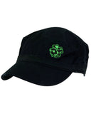 LIMITED EDITION Clover Logo Cadet Style - Distressed Black Adjustable Cap