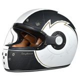 D.O.T. & ECE Daytona Retro Full Face Motorcycle Helmet: Vintage Style for Men, Women, & Youth - W/ Blitz