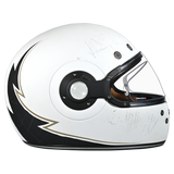 D.O.T. & ECE Daytona Retro Full Face Motorcycle Helmet: Vintage Style for Men, Women, & Youth - W/ Blitz