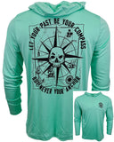 Unisex Nautical Compass Hooded UV Long Sleeve Tee