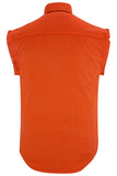 Men's Orange Lightweight Sleeveless Denim Shirt