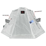Men's Leather-Denim Combo Motorcycle Vest w/ Scoop Collar