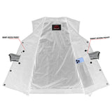 Men's Black Denim Motorcycle Vest – Single Panel Back