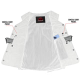 Women's Denim Longer Body ¾ Vest - Side Laces