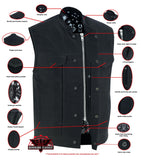 Men's Modern Utility Style Canvas Vest