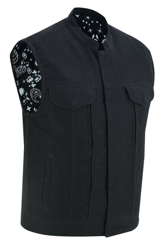 Men's Modern Utility Style Canvas Vest