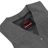 Women's Rough Rub-Off Raw Finish Broken Gray Denim Vest