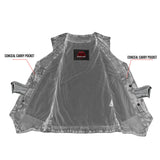 Women's 6 Pocket Denim Utility Vest - Blue