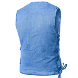 Women's 6 Pocket Denim Utility Vest - Blue