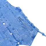 Women's 6 Pocket Denim Utility Vest - Blue