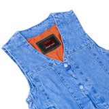 Women's 6 Pocket Denim Utility Vest - Blue