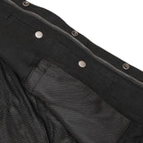 Snap Front Men's Denim Motorcycle Vest  - Black