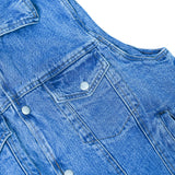 Men's Snap Front Blue Denim Motorcycle Vest
