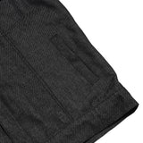 Men's Rough Rub-Off Raw Finish Motorcycle Denim Vest - Black