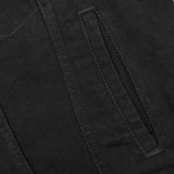 Men's Snap/Zipper Front Black - Denim Motorcycle Vest